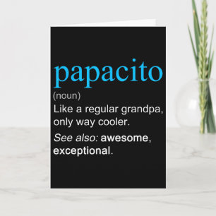 Papacito Definition Noun Like A Grandpa Cooler Fun Card