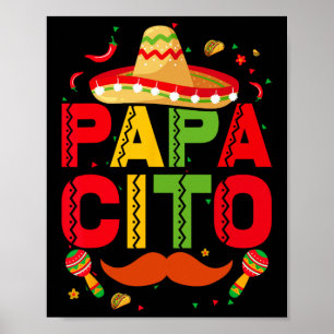 Papacito Family Cinco De Mayo Matchin Couple Mexic Poster