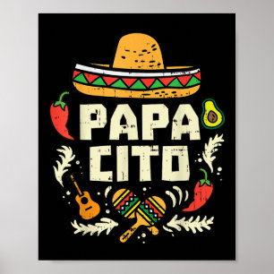 Papacito Family Cinco De Mayo Matchin Couple Mexic Poster