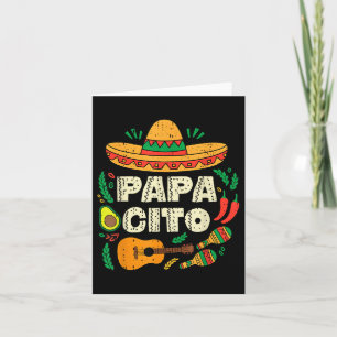 Papacito Family Sombrero Cinco De Mayo Mexican Dad Card