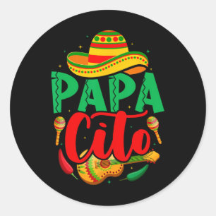 Papacito Mamacita Cinco De Mayo Funny Couple Match Classic Round Sticker