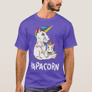 Papacorn Dad Unicorn Father Funny Men T-Shirt