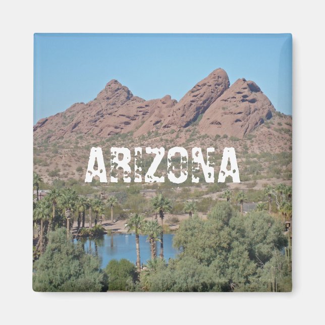 Papago Park Phoenix Landscape Southwest Arizona Magnet (Front)