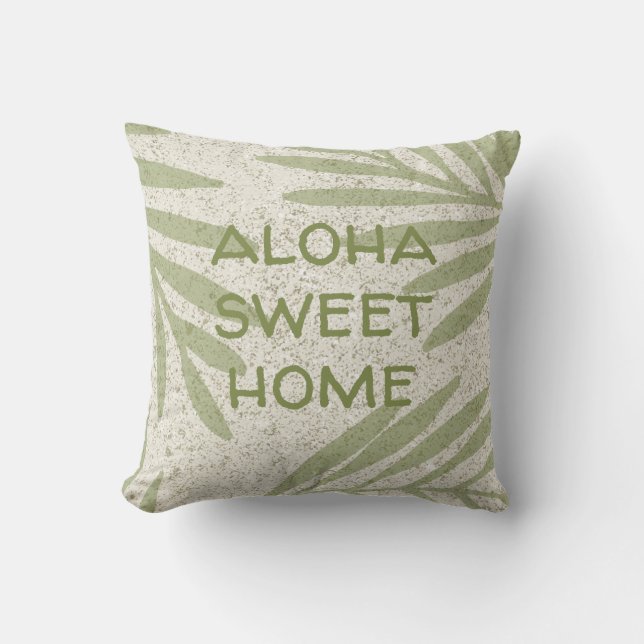 Papakolea Sandy Beach Palms Reversible Cushion (Front)