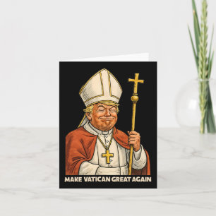 Papal Trump Fun Design With Pope Vestments 1 Card
