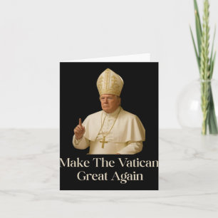 Papal Trump Fun Design With Pope Vestments Card