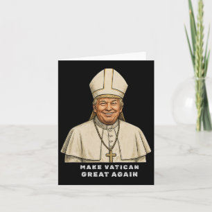 Papal Trump Fun Design With Pope Vestments  Card
