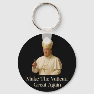 Papal Trump Fun Design With Pope Vestments  Key Ring