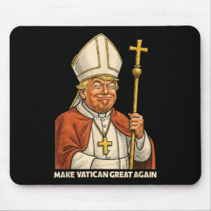 Papal Trump Fun Design With Pope Vestments Mouse Pad