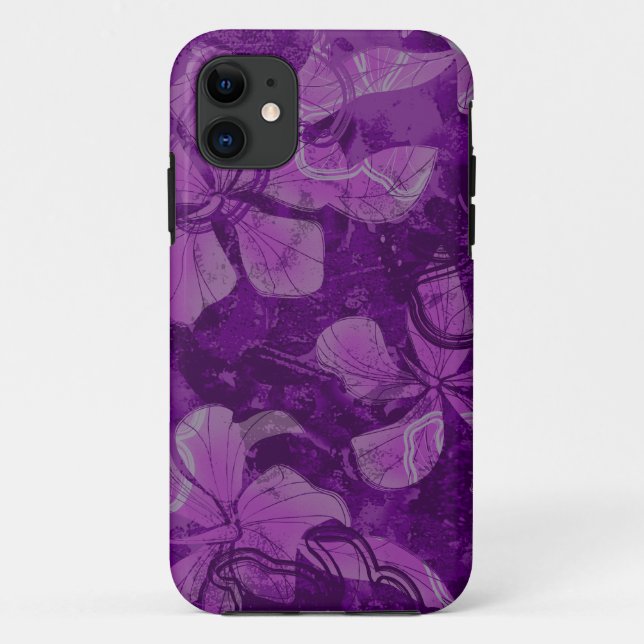 Papaloa Hibiscus Hawaiian Lava Rock Painting Case-Mate iPhone Case (Back)
