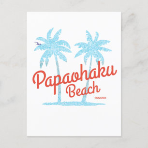Papaohaku Beach Molokai Hawaii Vintage Coral Blue Postcard