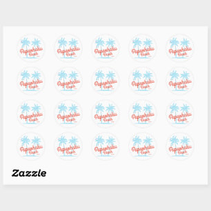 Papaohaku Beach Molokai Hawaii Vintage Coral Type Classic Round Sticker