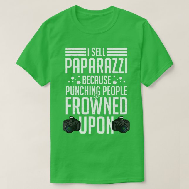 Paparazzi Photos Photographer Camera Photography  T-Shirt (Design Front)