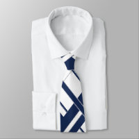 Papa's Blue and White Cross-Hatch Necktie