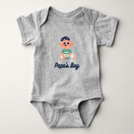 papa's boy baby bodysuit