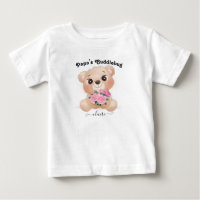 Papa's Cuddlebug with Baby Name Cute Brown Bear