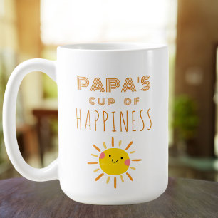 Papa's Cup of Happiness, large sunshine mug