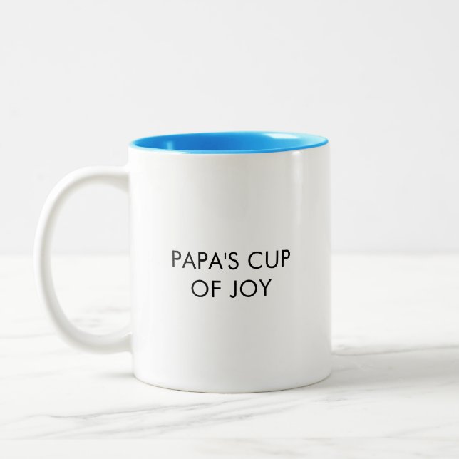 Papa's Cup of Joy Funny Coffee Mug (Left)
