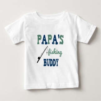 Papa's Fishing Buddy Baby Tee (blue)
