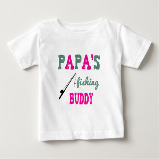 Papa's Fishing Buddy Baby Tee (pink)