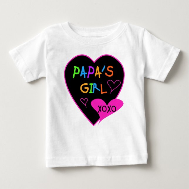 Papa's Girl Tees, Hats, Mugs, Buttons, clothing Baby T-Shirt (Front)