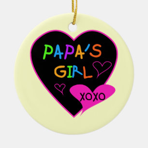 Papa's Girl Tees, Hats, Mugs, Buttons, clothing Ceramic Ornament