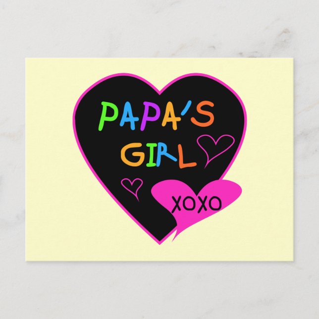 Papa's Girl Tees, Hats, Mugs, Buttons, clothing Postcard (Front)
