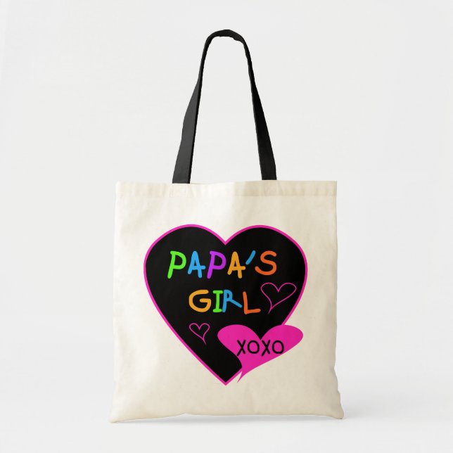Papa's Girl Tees, Hats, Mugs, Buttons, clothing Tote Bag (Front)