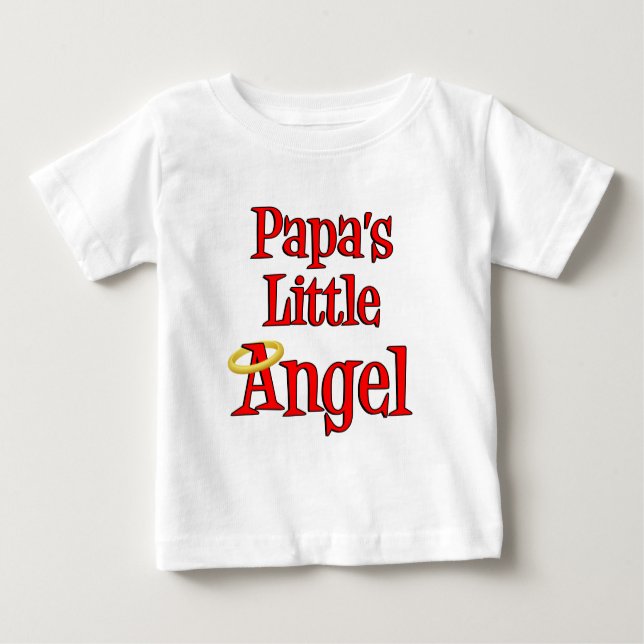 Papa's Little Angel Baby T-Shirt (Front)