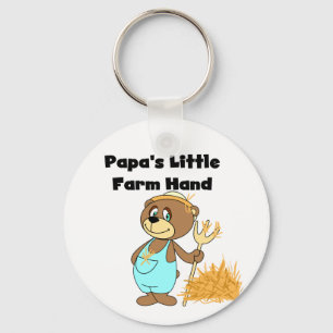 Papa's Little Farm Hand Tshirts and Gifts Key Ring
