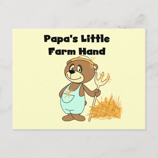 Papa's Little Farm Hand Tshirts and Gifts Postcard (Front)