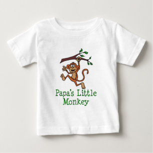 Papa's Little Monkey Baby T-Shirt