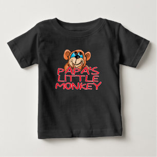 Papa's Little Monkey Baby T-Shirt