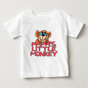 Papa's Little Monkey Baby T-Shirt