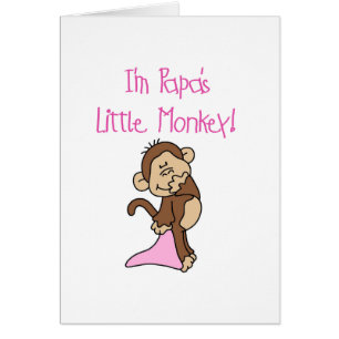 Papa's Little Monkey - Pink Tshirts and Gifts