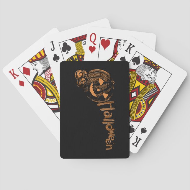 Papa's Posse of Halloween Jack o Lanterns  Playing Cards (Back)