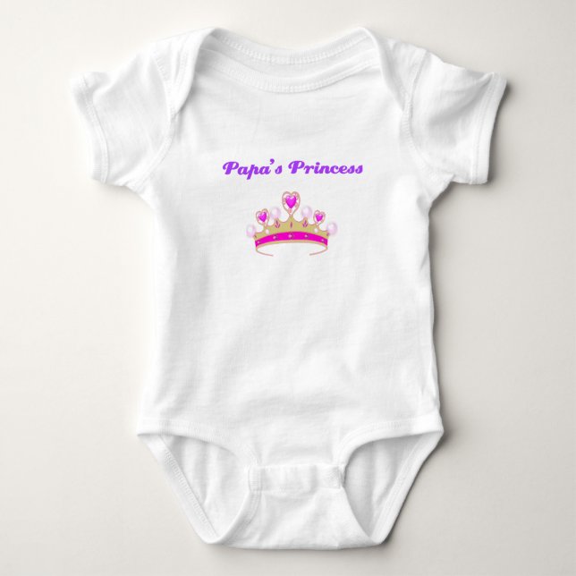 Papa's Princess Personalised Baby Bodysuit (Front)