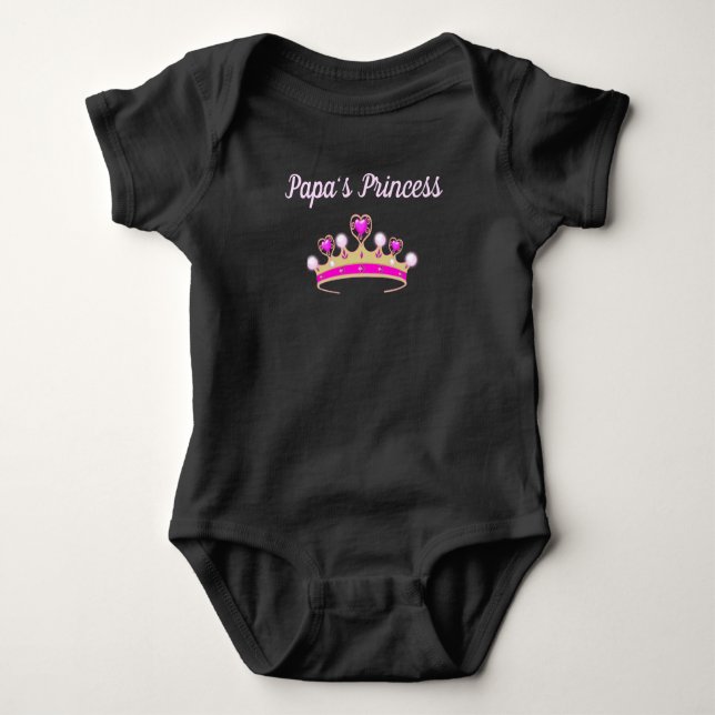 Papa's Princess Personalised Baby Bodysuit (Front)