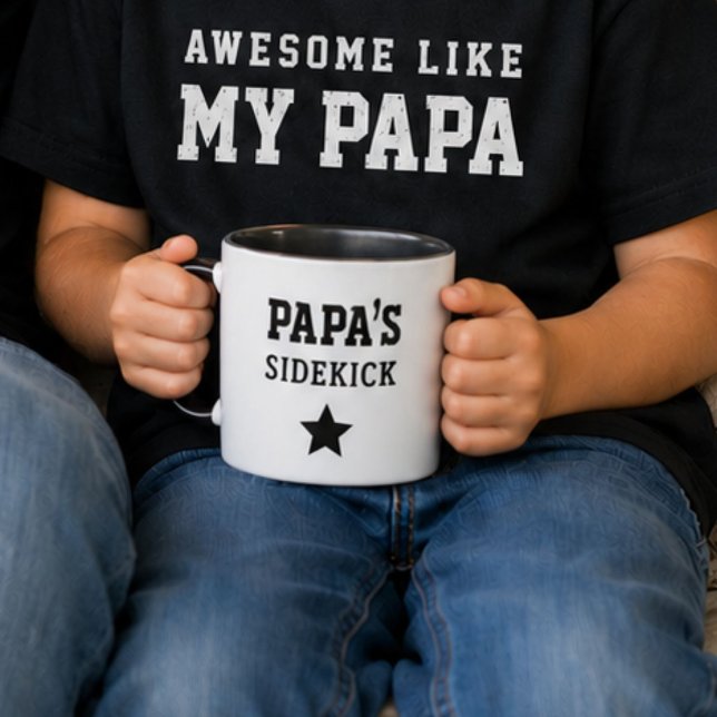 Papa's Sidekick Funny Grandkid Coffee Mug (Creator Uploaded)