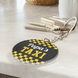 Papa's Taxi Funny Grandpa Nickname Key Ring