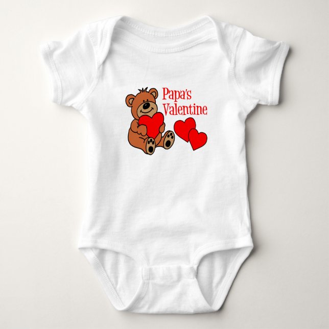 Papa's Valentine Baby Bodysuit (Front)
