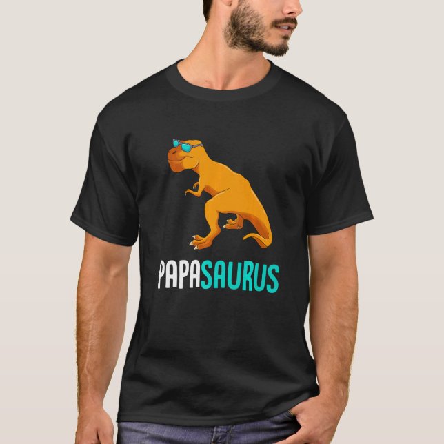 Papasaurus Dad To Be T-Shirt (Front)
