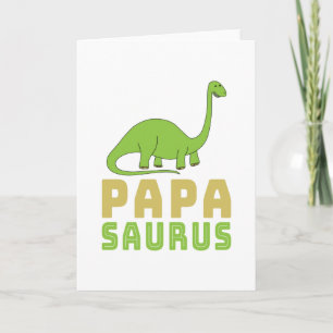 Papasaurus Dinosaur Brontosaurus Father's Day Card