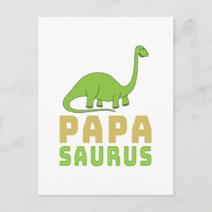 Papasaurus Dinosaur Brontosaurus Father's Day Postcard