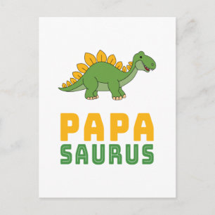 Papasaurus Dinosaur Stegosaurus Father's Day Postcard