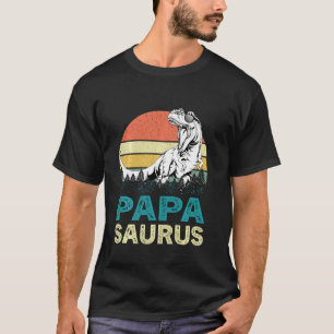 Papasaurus Dinosaur T Rex Funny Matching Family Sa T-Shirt