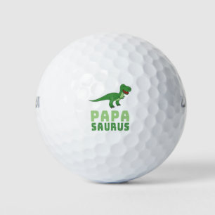 Papasaurus Dinosaur Tyrannosaurus Rex Father's Day Golf Balls
