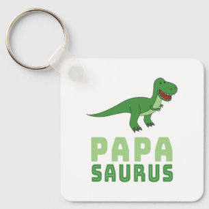 Papasaurus Dinosaur Tyrannosaurus Rex Father's Day Key Ring