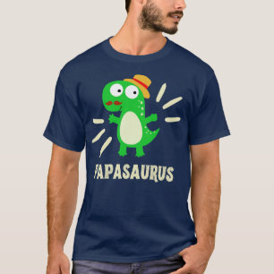 Papasaurus Funny TRex Dinosaur Dad Father Family T-Shirt