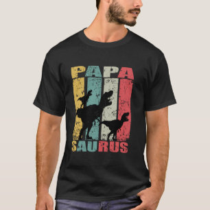 Papasaurus Rex Dinosaur Baby Dino Twin Family Papa T-Shirt